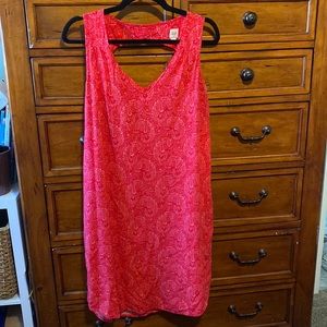 GAP pink paisley print shift dress